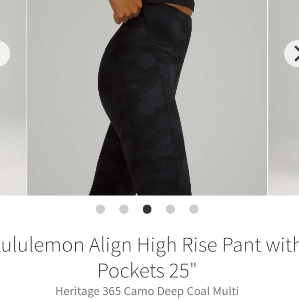 NWT 🍋 Lululemon 🍋 Align  25" Camo Size 2